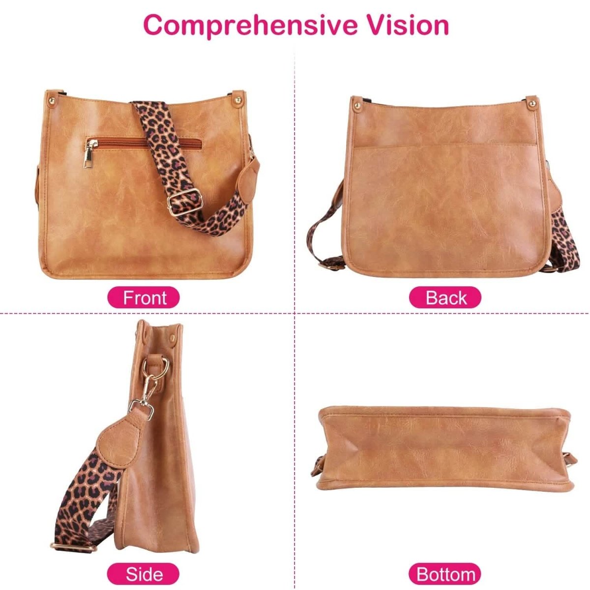 Women Fashion Leather Crossbody Bag - Cartsfy Inc.