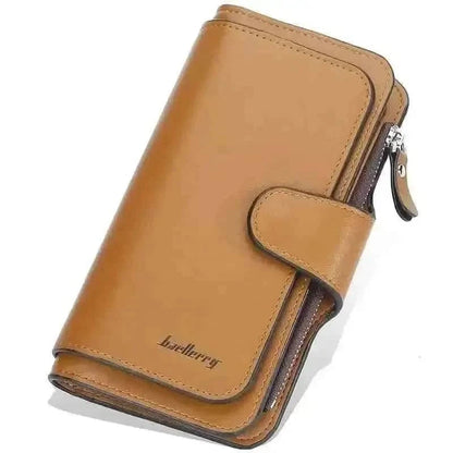 Women's Fashion Faux Leather Wallet with Card Slots & ID Window DailySale Pink Light Blue Green Pink-Light Blue-Green-Black-Brown-Dark Gray-