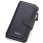 Women's Fashion Faux Leather Wallet with Card Slots & ID Window DailySale Pink Light Blue Green Pink-Light Blue-Green-Black-Brown-Dark Gray-
