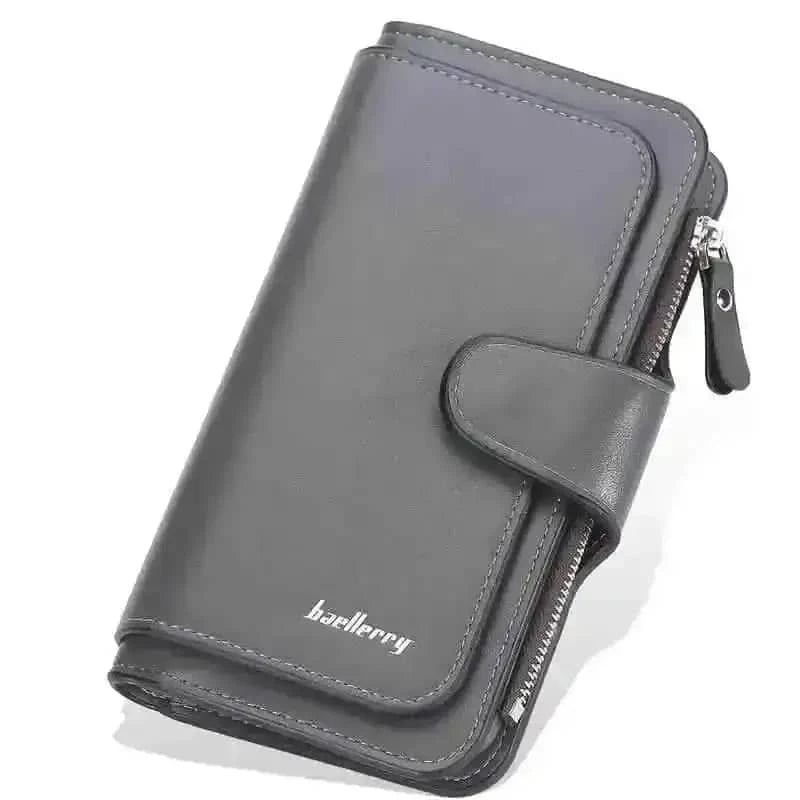 Women's Fashion Faux Leather Wallet with Card Slots & ID Window DailySale Pink Light Blue Green Pink-Light Blue-Green-Black-Brown-Dark Gray-