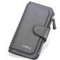 Women's Fashion Faux Leather Wallet with Card Slots & ID Window DailySale Pink Light Blue Green Pink-Light Blue-Green-Black-Brown-Dark Gray-
