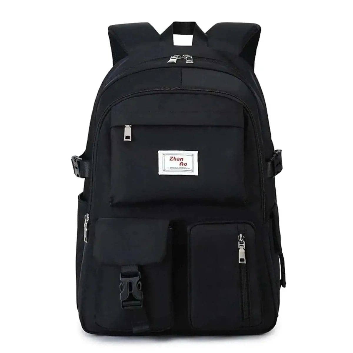 Women's Oxford Fabric Adjustable Large Capacity Backpack DailySale Black Purple Pink Black-Purple-Pink-Beige-