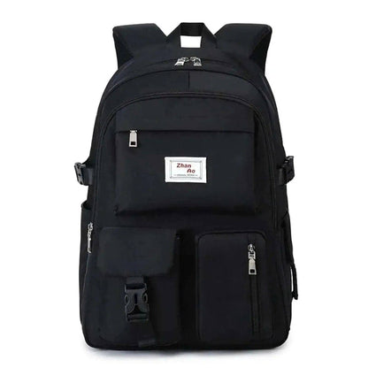 Women's Oxford Fabric Adjustable Large Capacity Backpack DailySale Black Purple Pink Black-Purple-Pink-Beige-