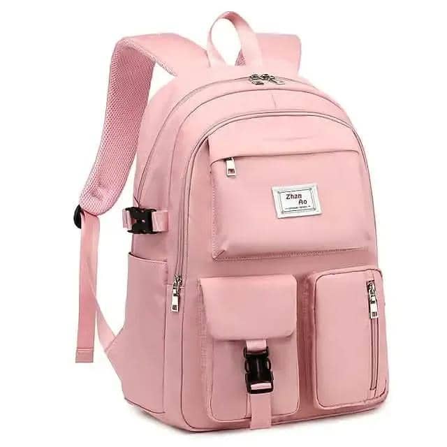 Women's Oxford Fabric Adjustable Large Capacity Backpack DailySale Black Purple Pink Black-Purple-Pink-Beige-