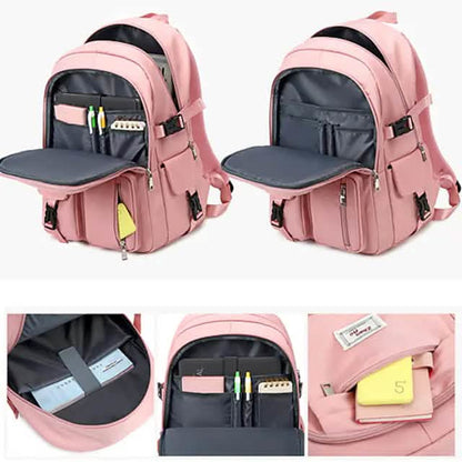 Women's Oxford Fabric Adjustable Large Capacity Backpack Cartsfy Inc.