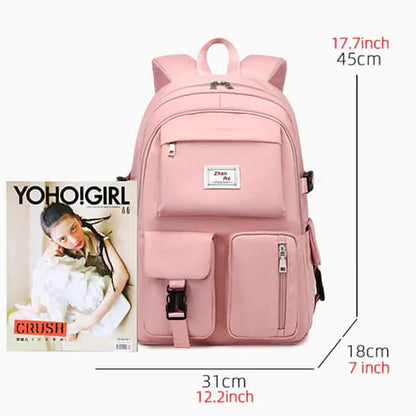 Women's Oxford Fabric Adjustable Large Capacity Backpack Cartsfy Inc.