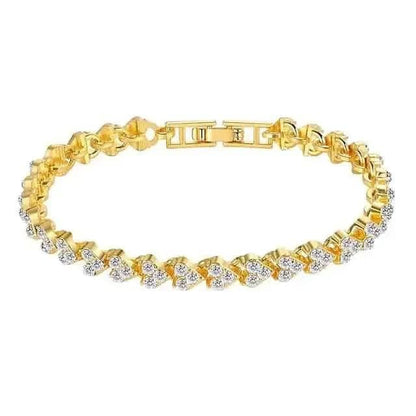 Women's Tennis Crystal Bracelet DailySale Rose Gold Silver Gold Rose Gold-Silver-Gold-