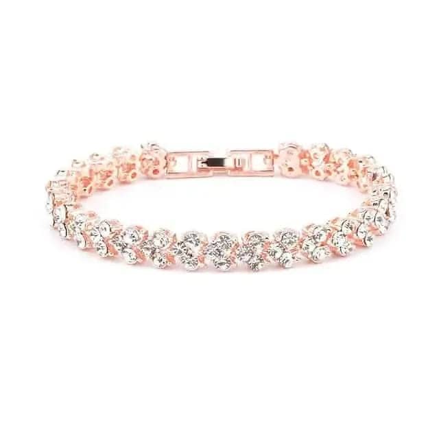 Women's Tennis Crystal Bracelet DailySale Rose Gold Silver Gold Rose Gold-Silver-Gold-
