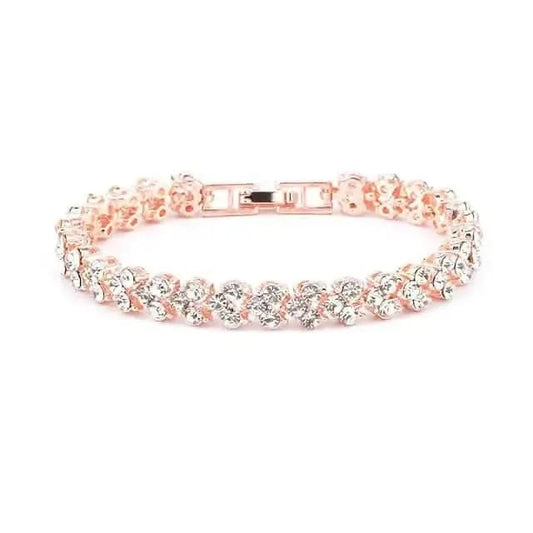 Women's Tennis Crystal Bracelet DailySale Rose Gold Silver Gold Rose Gold-Silver-Gold-