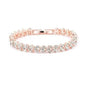 Women's Tennis Crystal Bracelet DailySale Rose Gold Silver Gold Rose Gold-Silver-Gold-