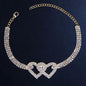 Women's White Ankle Bracelet Chandelier Heart Cartsfy Inc.