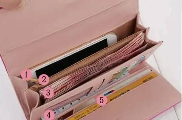 Womens Wallets Purses Plaid PU Leather Long Wallet Hasp Phone Bag DailySale Black Blue Pink Black-Blue-Pink-Sky Blue-Yellow-Rose Red-