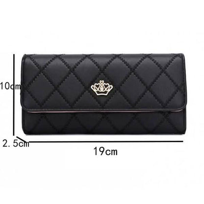 Womens Wallets Purses Plaid PU Leather Long Wallet Hasp Phone Bag Cartsfy Inc.