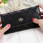 Womens Wallets Purses Plaid PU Leather Long Wallet Hasp Phone Bag Cartsfy Inc.