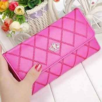 Womens Wallets Purses Plaid PU Leather Long Wallet Hasp Phone Bag Cartsfy Inc.