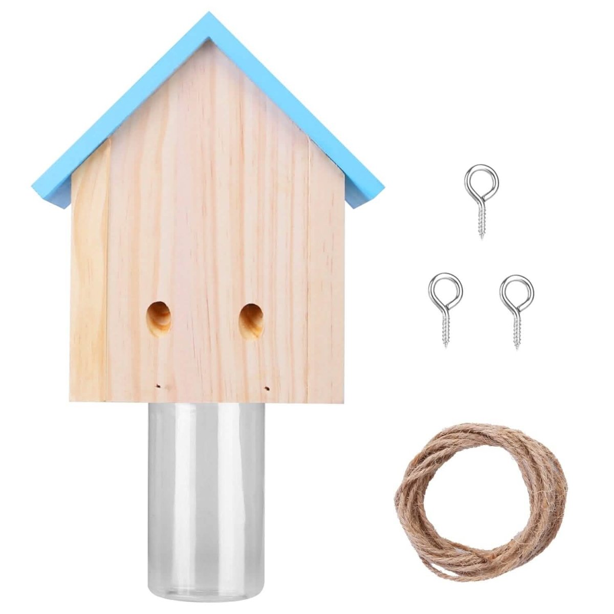 Wood Carpenter Bee Trap Outdoor Natural Pine Wood - Cartsfy Inc.