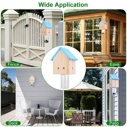 Wood Carpenter Bee Trap Outdoor Natural Pine Wood - Cartsfy Inc.