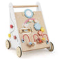 Wooden Baby Walker with Multiple Activities Center for Over 1 Year Old-White Cartsfy Inc.