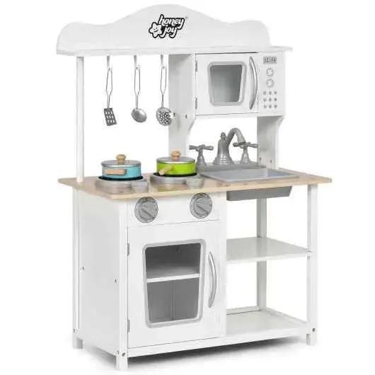 Wooden Pretend Play Kitchen Set for Kids with Accessories and Sink VYSN Default Title Default Title-