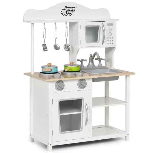 Wooden Pretend Play Kitchen Set for Kids with Accessories and Sink Cartsfy Inc.