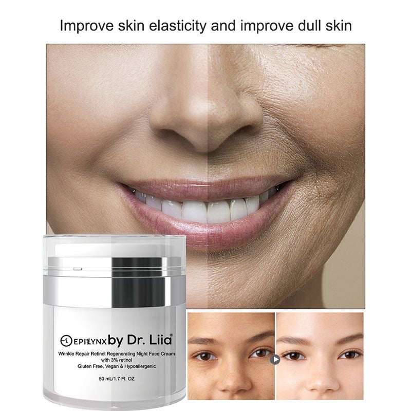 Wrinkle Repair Retinol Night Cream – Vegan, Gluten-Free, Regenerating Anti-Aging Moisturizer Cartsfy Inc.