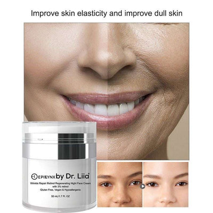 Wrinkle Repair Retinol Night Cream – Vegan, Gluten-Free, Regenerating Anti-Aging Moisturizer Cartsfy Inc.