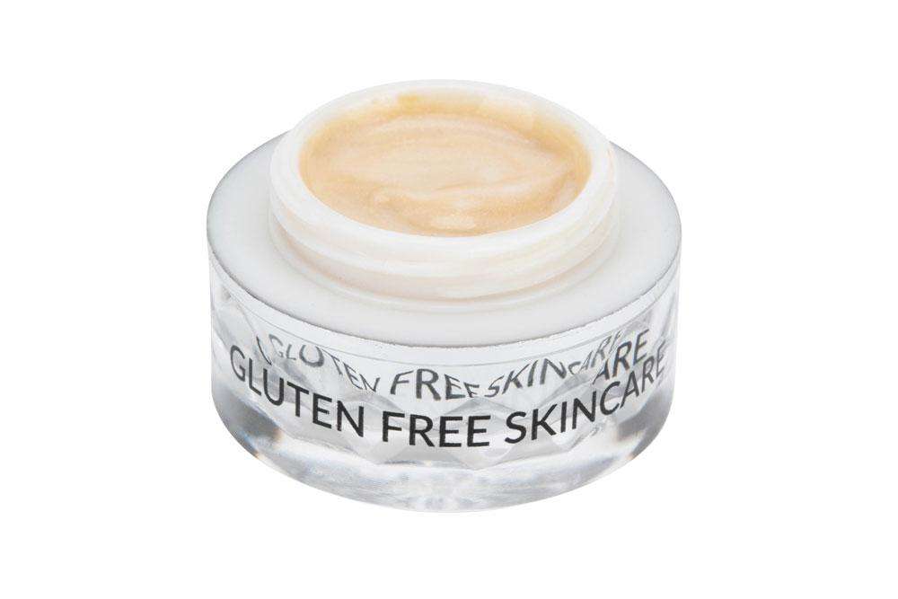 EpiLynx cream jar with “Gluten Free Skincare” text on the lid