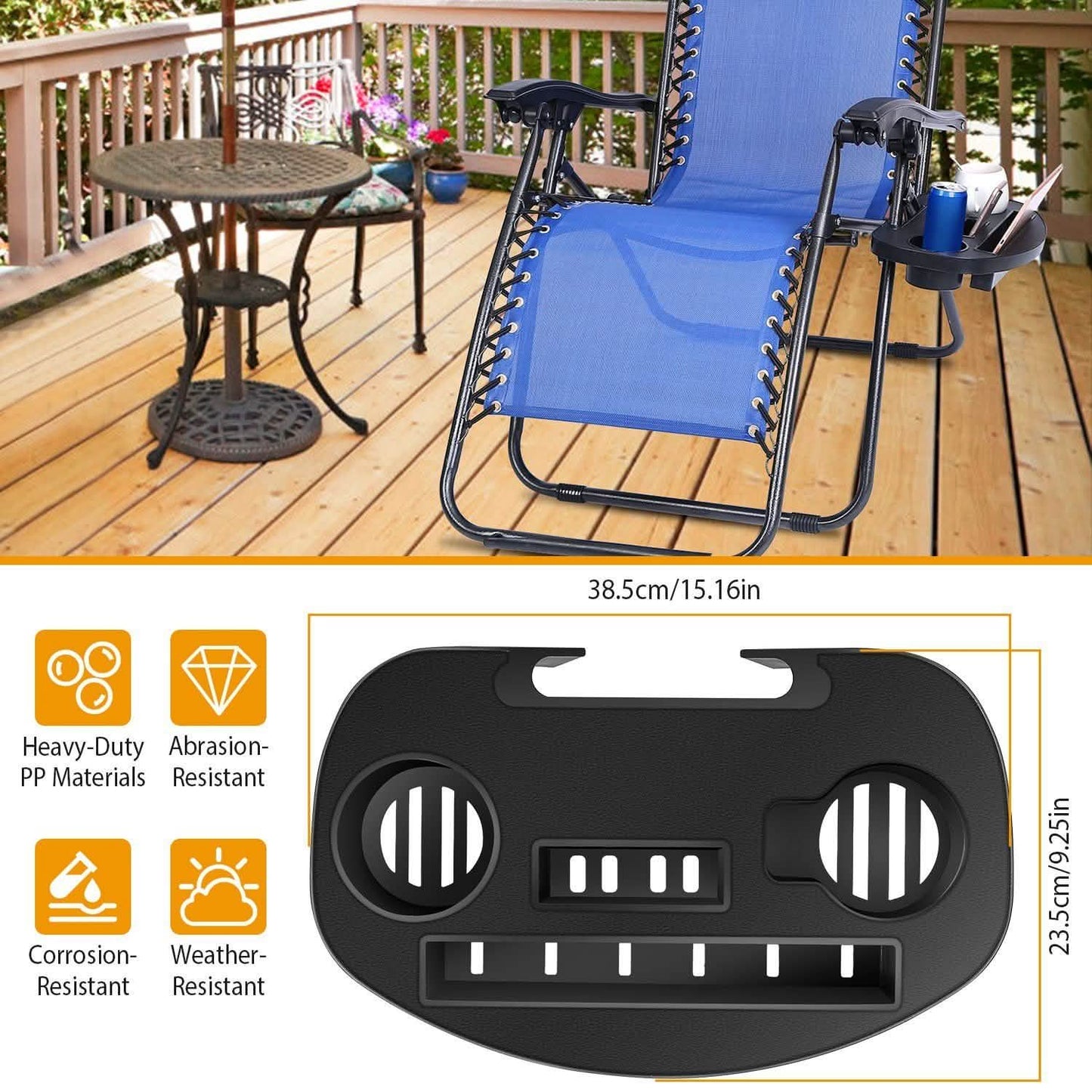 Zero Gravity Chair Cup Holder Clip On Side Tray Cartsfy Inc.
